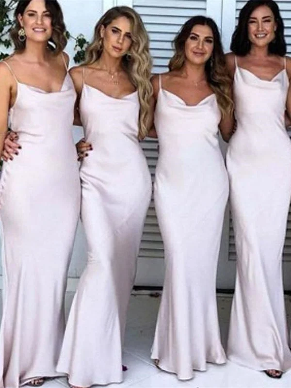 Stock Up and Save!Stock Up and Save!Spaghetti Long Sheath Soft Satin Bridesmaid Dresses Stock Up and Save!Stock Up and Save!Spaghetti Long Sheath Soft Satin Bridesmaid Dresses