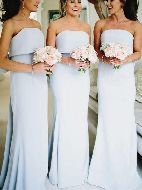 Get It Before It’s Gone!Get It Before It’s Gone!Strapless Long Mermaid Light Blue Bridesmaid Dresses Get It Before It’s Gone!Get It Before It’s Gone!Strapless Long Mermaid Light Blue Bridesmaid Dresses