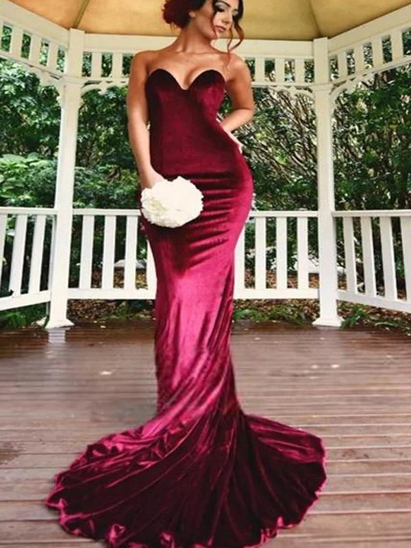 Get the Best for Less!Get the Best for Less!Sweetheart Long Mermaid Dark Red Velvet Bridesmaid Dresses Get the Best for Less!Get the Best for Less!Sweetheart Long Mermaid Dark Red Velvet Bridesmaid Dresses