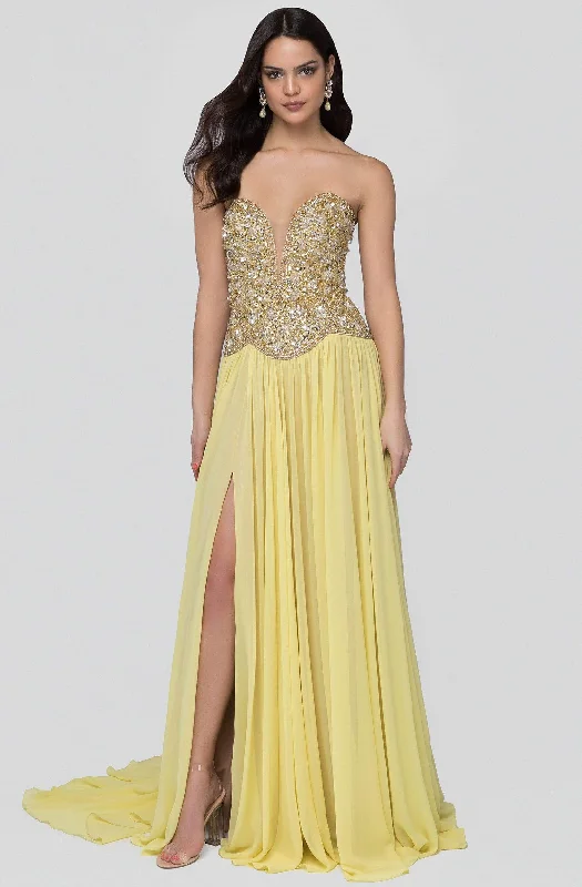 Instant Savings Await!Instant Savings Await!Terani Couture - 1912P8239 Beaded Plunging Sweetheart Dress Instant Savings Await!Instant Savings Await!Terani Couture - 1912P8239 Beaded Plunging Sweetheart Dress