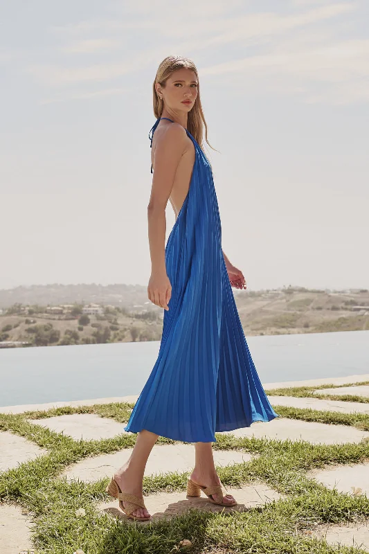 Time to Snag a Bargain!Time to Snag a Bargain!Wenden Halter Neck Pleated Midi Dress Time to Snag a Bargain!Time to Snag a Bargain!Wenden Halter Neck Pleated Midi Dress