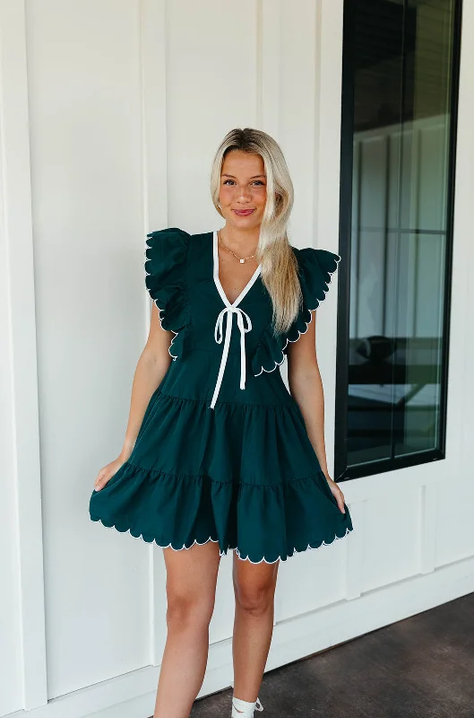 Shop Smart, Save Big!Shop Smart, Save Big!Aubrey Mini Dress - Hunter Green