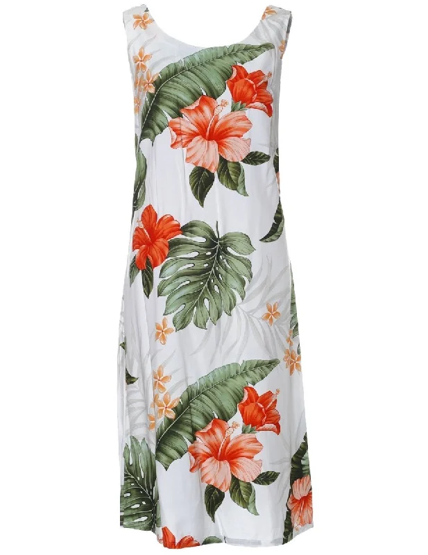 New Discounts Just Dropped!New Discounts Just Dropped!Bias Sleeveless Knee Length Dress Waipio Hibiscus