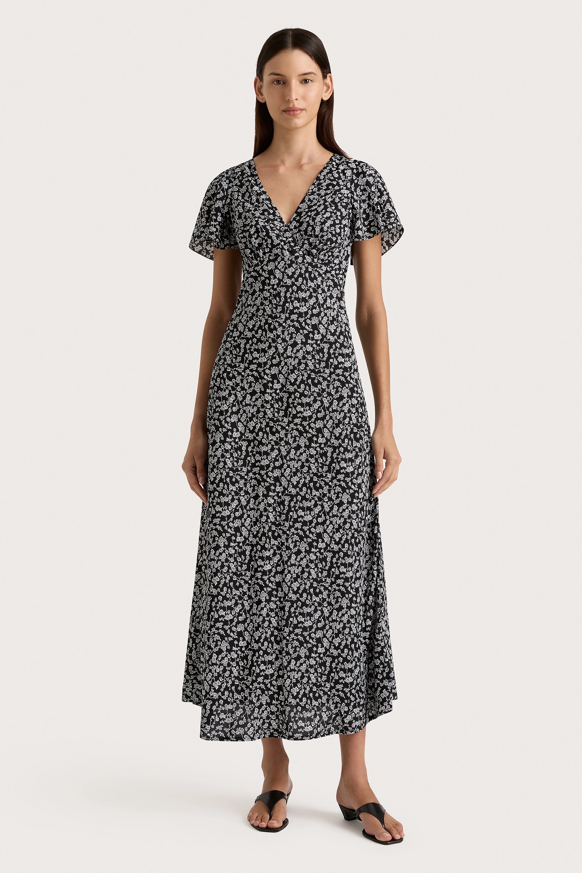 Stock Up and Save!Stock Up and Save!Boda Midi Dress Amaryllis Floral Black