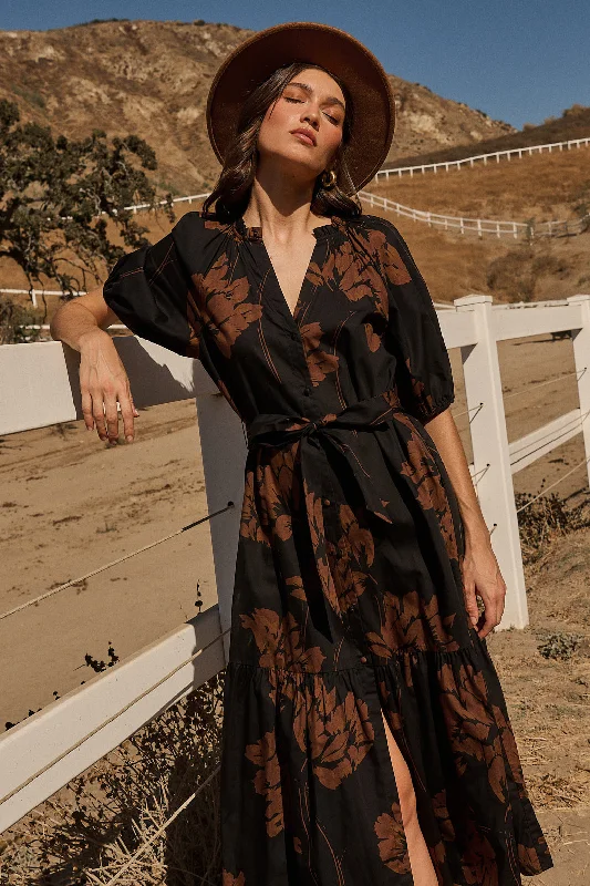 Save Money, Shop Happy!Save Money, Shop Happy!Celina Floral Wynette Tiered Midi Dress