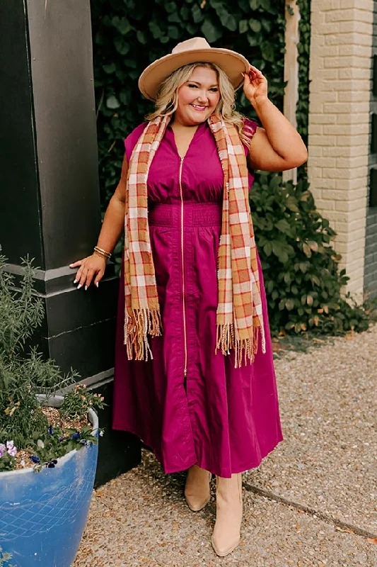 Enjoy Huge Discounts Now!Enjoy Huge Discounts Now!Chic Ensemble Midi in Wine Curves