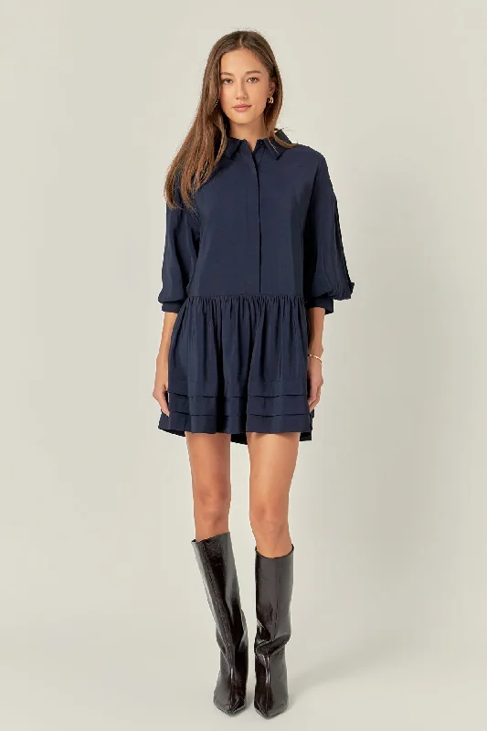 Savings You Can’t Ignore!Savings You Can’t Ignore!Collared Drop Waist Dress