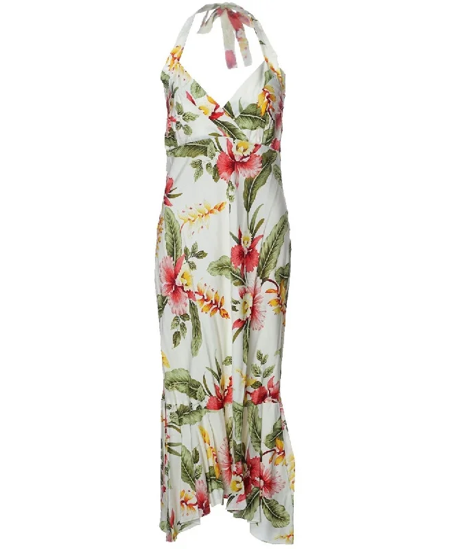 Flash Deals – Act Quickly!Flash Deals – Act Quickly!Halter Dress Tea Length Orchid Pua Beige