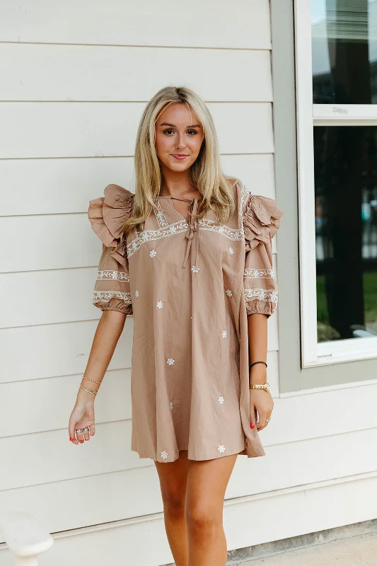 Limited Edition, Limited Price!Limited Edition, Limited Price!Keegan Mini Dress - Latte