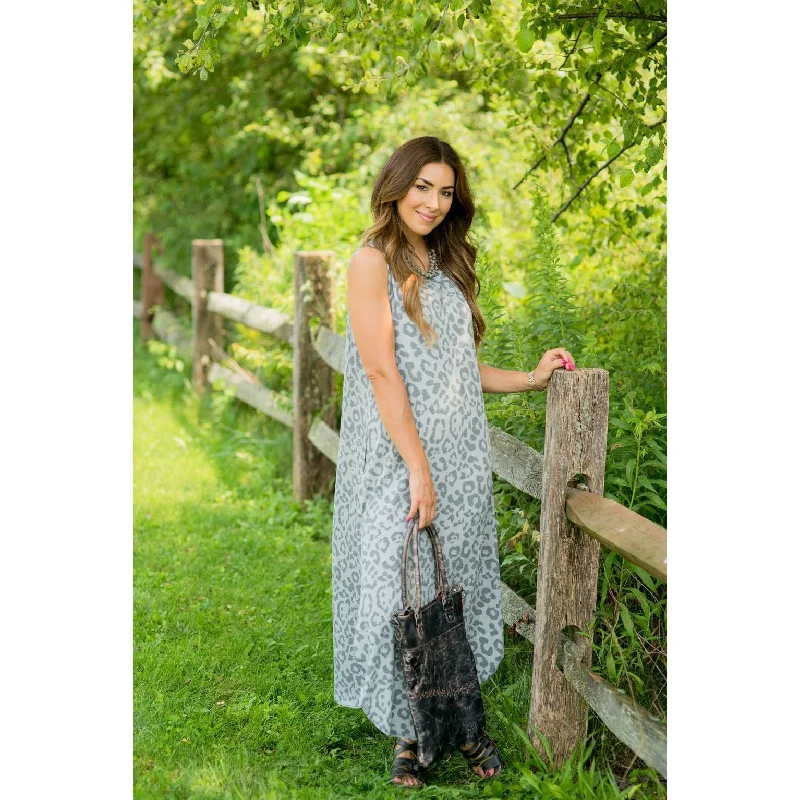 Incredible Savings Inside!Incredible Savings Inside!Leopard Raw Stitched Tank Midi