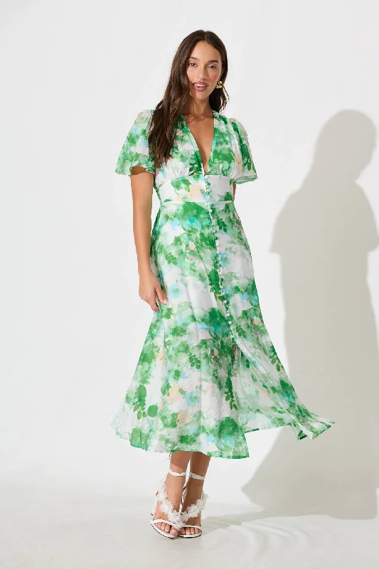 Hot Deals You Can’t Resist!Hot Deals You Can’t Resist!Lovelight Midi Dress in White with Green Floral Hot Deals You Can’t Resist!Hot Deals You Can’t Resist!Lovelight Midi Dress in White with Green Floral