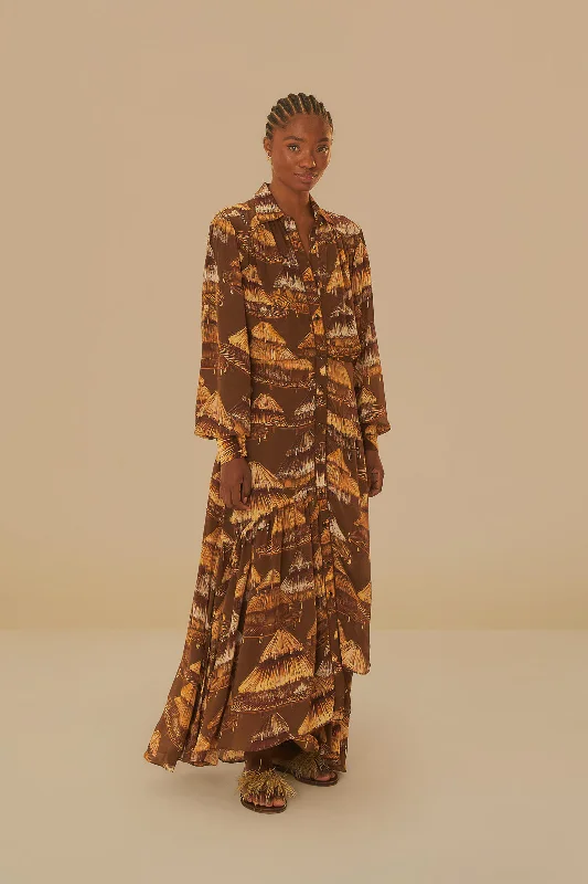 Limited Deals, Unlimited Savings!Limited Deals, Unlimited Savings!Malocas Beige Long Sleeve Midi Dress