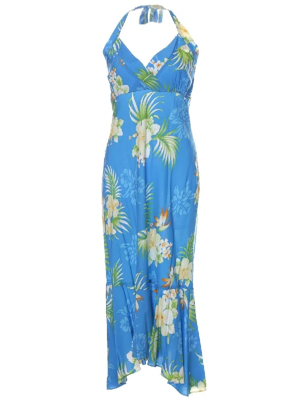 Your Wallet Will Thank You!Your Wallet Will Thank You!Mid Length Halter Dress Fern Hibiscus