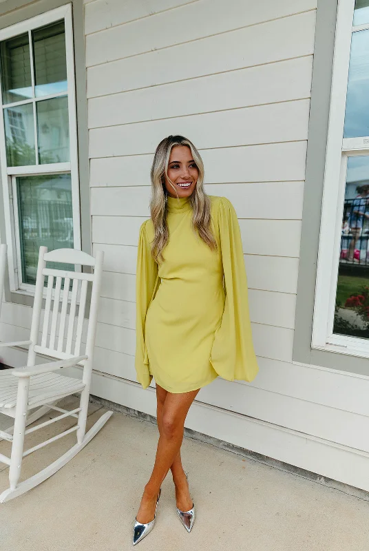 Time to Save Big!Time to Save Big!Neely Mini Dress - Chartreuse
