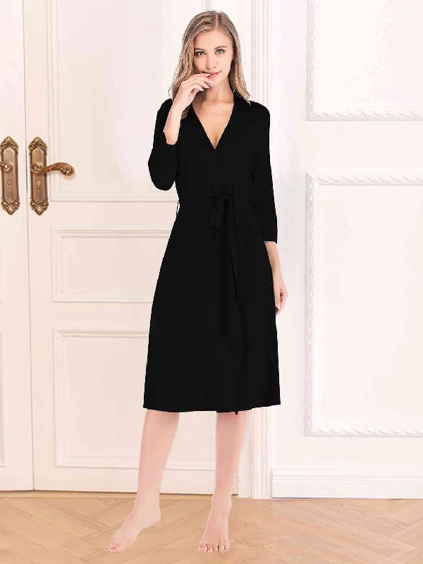 Enjoy Huge Discounts Now!Enjoy Huge Discounts Now!Plunge Tie Front Night Dress