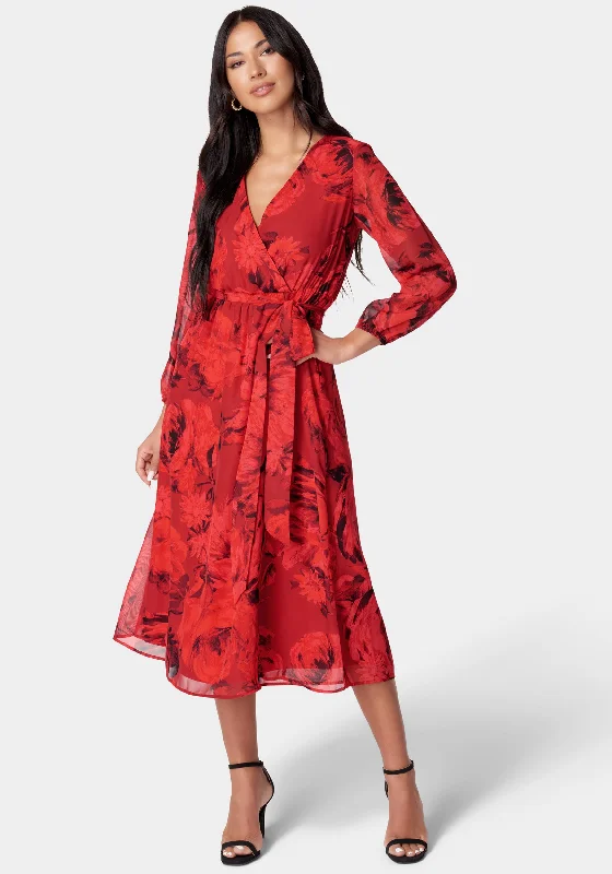 Buy One, Get One Free!Buy One, Get One Free!Printed Wrap Midi Dress