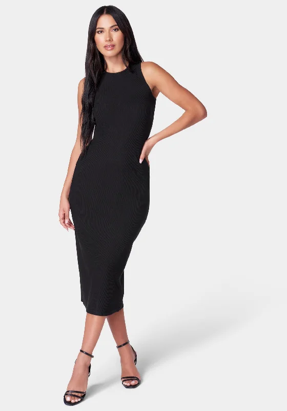 Every Deal is a Steal!Every Deal is a Steal!Rib Sleeveless Midi Dress