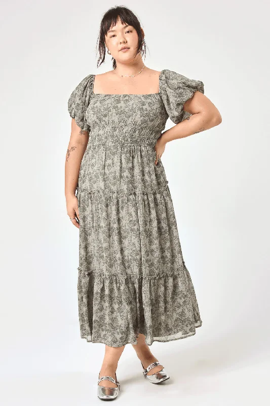Today Only – Don’t Miss It!Today Only – Don’t Miss It!Silver Floral Ruched Waist Midi Dress Today Only – Don’t Miss It!Today Only – Don’t Miss It!Silver Floral Ruched Waist Midi Dress
