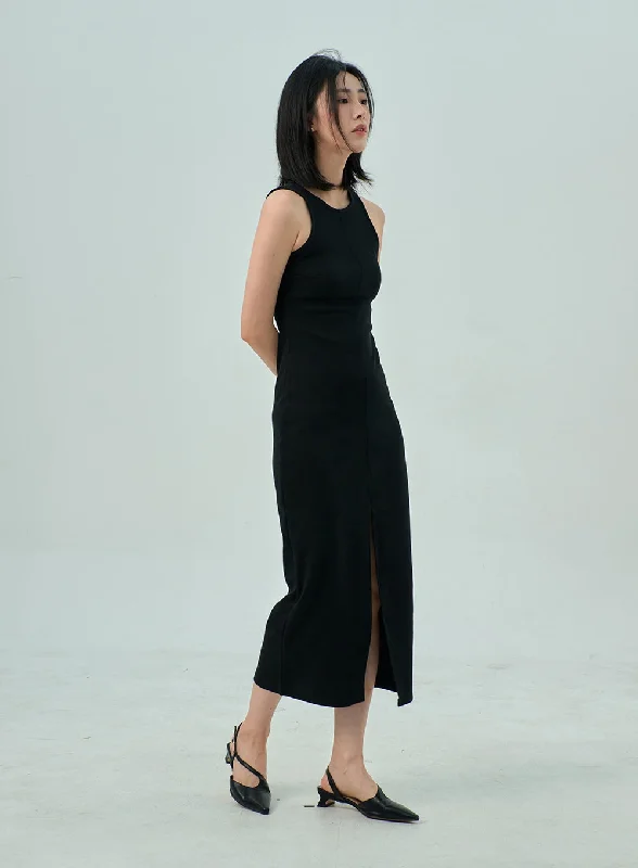 Score Big Savings Today!Score Big Savings Today!Slit Sleeveless Maxi Dress OY310