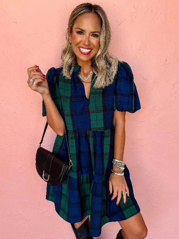 Don’t Wait – Shop Today!Don’t Wait – Shop Today!Calling For You Plaid Babydoll Dress